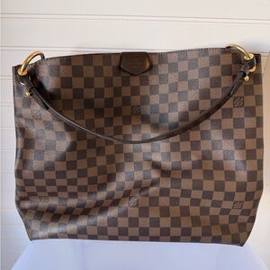 Louis Vuitton Brown Checkered Shoulder Bag